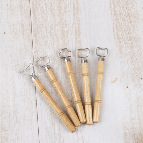 5 Pcs Pottery Handle Shaping Tools Tea Cup Water Glass Handle Carving Scraper DIY Ceramic Pot Shaping Crafting Tools 1