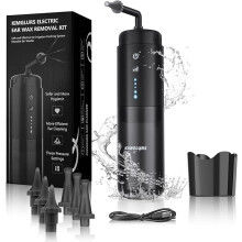 Electric Ear Wax Removal Kit with Three Pressure Modes, Basin and 6 Tips for Adults and Kids
