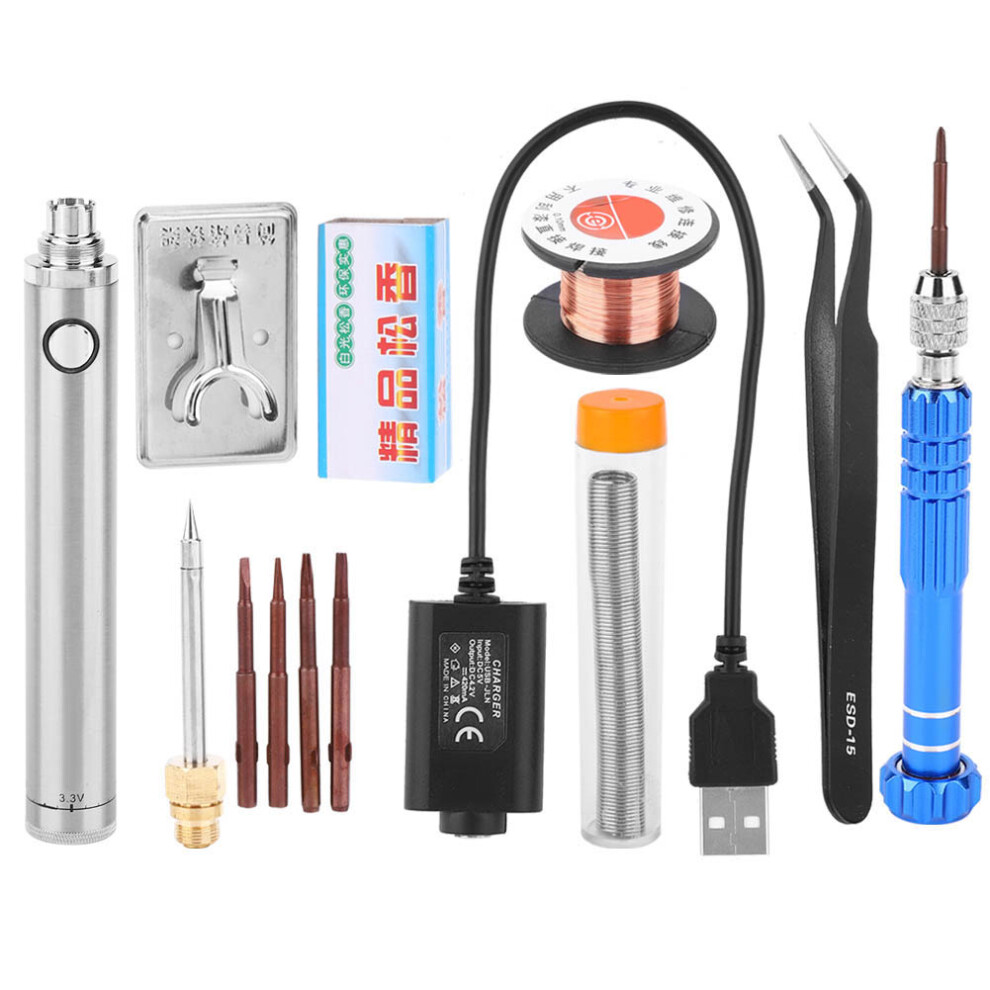 Usb Rechargeable Soldering Iron Pen, Portable Precision Soldering Tool With Instant Heating, Cordless Welding Device For Diy Electronic Repairs 9358999261881