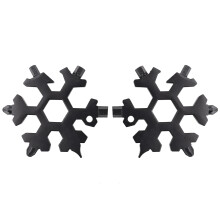 Snöflingeformad multiverktyg i rostfritt stål lätt bärbar skiftnyckel verktyg flasköppnare snöflinge multiverktyg för utomhuscamping och