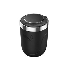 Car Ashtray With Lid, Detachable Stainless Steel Car Ashtray Blue LED Light Windproof Portable Smokeless Mini Car Trash Can For Most Car Cup Holders