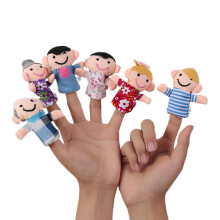 Zachte pluche vingerpoppetjes set, fluwelen dierenfiguur, educatief fantasiespeelgoed voor kinderen, schattige handgemaakte poppetjes met heldere