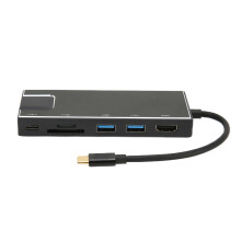 Hochgeschwindigkeits-USB-C-Hub mit 5 Gbit/s Datenübertragung und 4K-Display-Unterstützung, kompakter Aluminium-USB-Hub mit integriertem