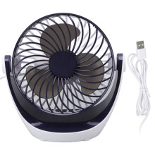 Portable Desk Fan, Air Circulator with Strong Airflow, USB Powered Compact Fan, 3 Speeds Quiet Cooling 360 Degree Rotate for Home Office