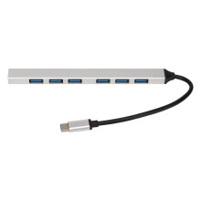 Fast Data Transfer USB Hub, Plug And Play 5Gbps USB Splitter With Type C Adapter, Widely Compatible Multiport Expansion For Laptop Mac PC, Ergonomic A