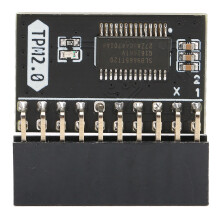 Beveiligde opslagmodule, opslagapparaat voor encryptiesleutels voor Windows 11-compatibele TPM2.0-systemen, 54 mm pitch, 2x10P20-pins standalone