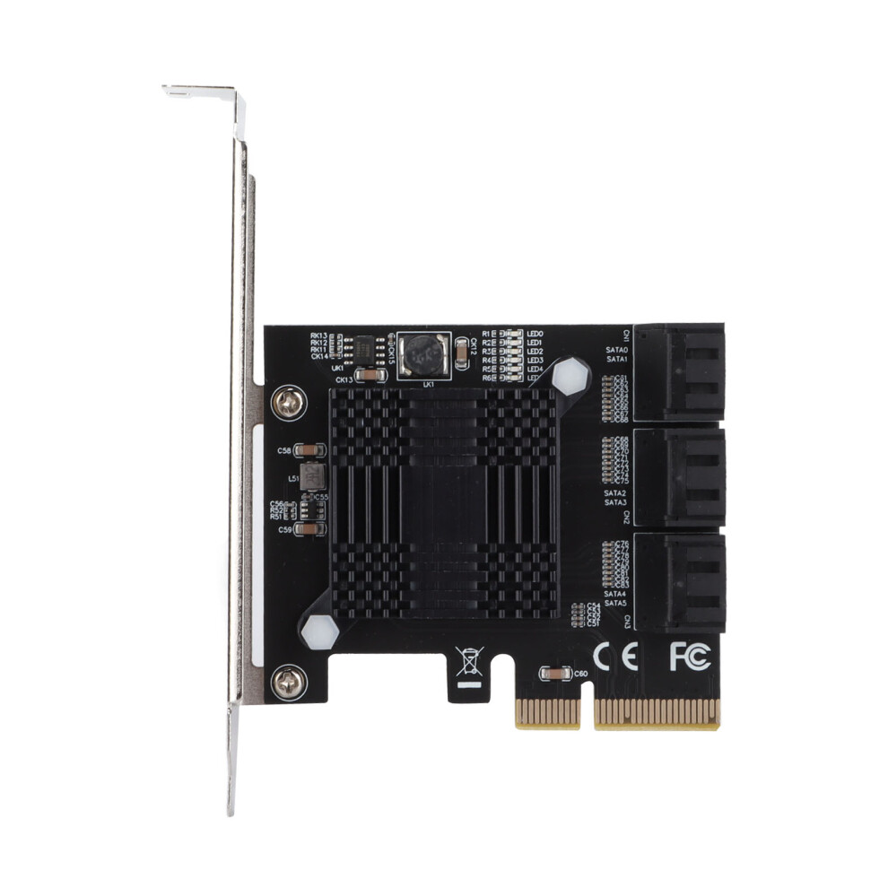 Pcie Sata Controller Card, Multiple Hdd Ssd Support With Asm Chip High-Speed Expansion Module For Desktops And Workstations, Compatible With Sata Iii 9176269483029