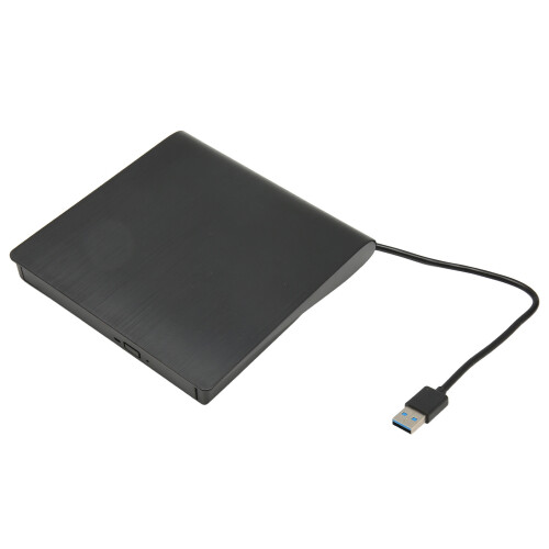 Portable Dvd Writer for Movies, Plug And Play Multi Purpose Disc Reader Compatible with Mac Windows Linux Ultra Thin (Black) 2