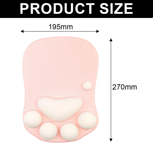 Mouse Pad σε στυλ Kawaii με εργονομική υποστήριξη καρπού, χαριτωμένο σχεδιασμό νυχιών 1