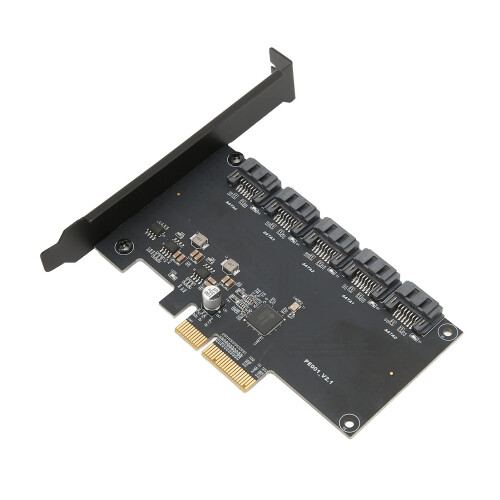 SATA Controller Expansion Card, PCIe 4.0 Interface With 6Gbps Speed And RAID Capability, Compatible With Windows 7 Universal Installation Solution 2