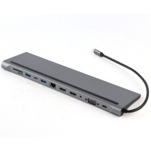 Triple Display Monitor Hub, USB C Docking Station for Unmatched Productivity, Power Delivery Charging, High Speed Data Transfer, Card Reader Slot, Plu