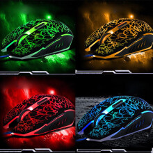 Stable Connection Gaming Mouse, Built-In Iron Core With Plug And Play And Comfortable To The Touch For Windows, Mac, And More