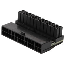Derékszögű hálózati adapter, ATX24 tűs anya - 24 tűs apa adapter a hatékony kábelezéshez, az ATX24 tűs kábel közvetlen telepítésének