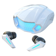 Trådløse ørepropper med lav latens, Bluetooth 5.2, hodetelefoner med støydempende LED-lys, spillmodus, vanntett, berøringskontroll, lang