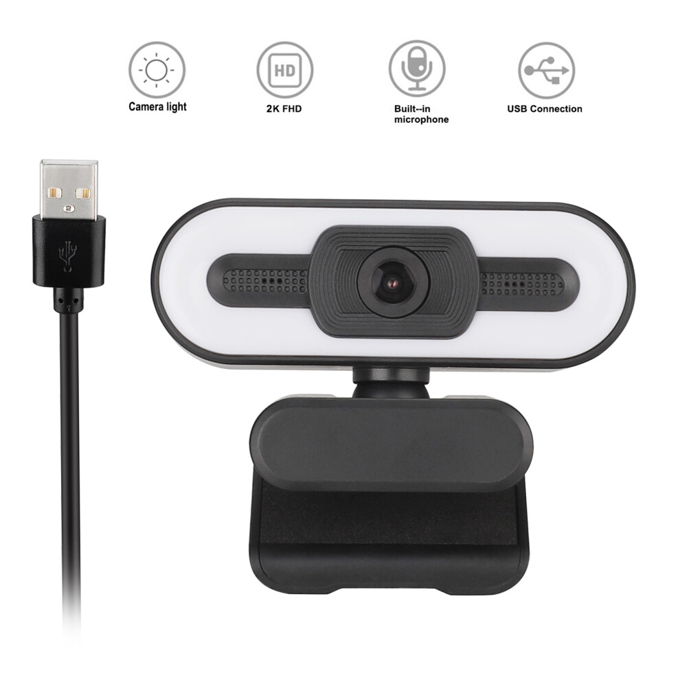 Low Correction Webcam With Wide-Angle Lens, Noise Cancellation Microphones For Seamless Video Calls, Streaming, And Online Learning Sessions (Bl Light 9147006724477