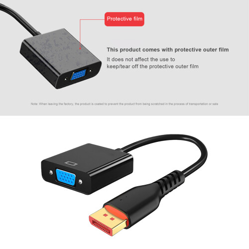 Μετατροπέας DisplayPort σε VGA από αρσενικό σε θηλυκό με ενσωματωμένο προηγμένο τσιπ 1