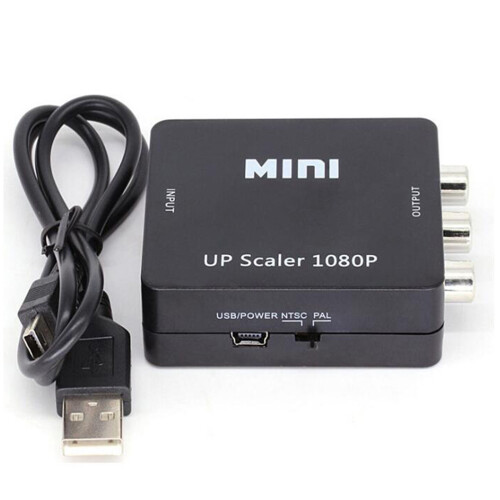 Μετατροπέας RCA σε HDMI Μετατροπέας AV σε HDMI Μίνι Σύνθετος Προσαρμογέας Βίντεο Ήχου 2