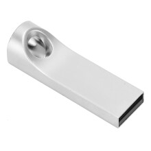 Handig ontworpen mini zilveren USB 2.0-flashdrive, personaliseer uw apparaat met een sleutelvormige jumpdrive voor computer en auto, snelle