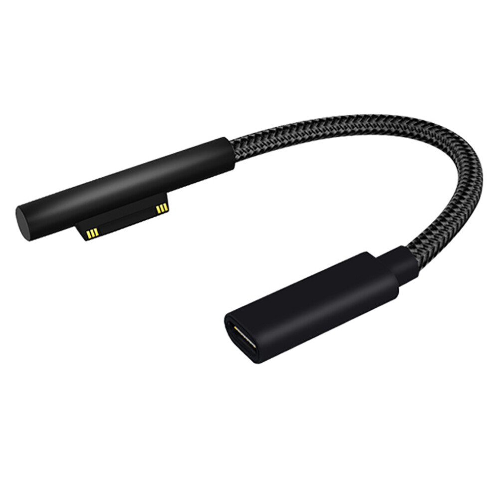 Microsoft Surface Charging Cable, Usb-C Portable And Lightweight Power Delivery Solution For Your Surface Connect Devices, (1.8M) Black 9147006001684