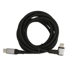Cablu USB C la USB C cu cip E Marker, încărcare rapidă, transfer de date, nailon împletit, rezoluție afișaj, plug and play, pentru laptopuri,