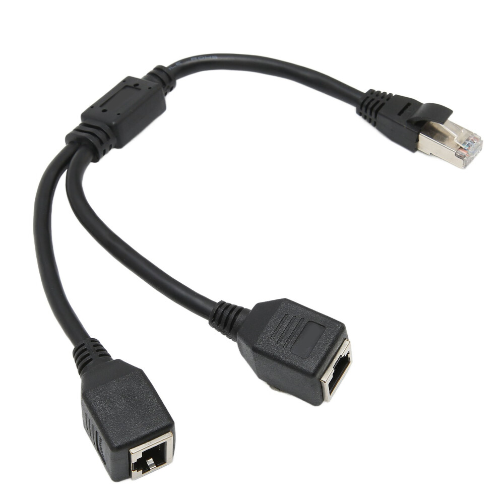 Reliable Splitter Ethernet, Rj45 Network Splitter For Versatile Use, Metal Shield Guards Against External Electromagnetic Interference, Plated Co Gold 9147006864937