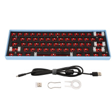 Sliseanna Grád Cearrbhachais Nascacht Gan Uaim, Cás ABS 61 Eochair, Soilsiú Cúltaca RGB, do Chórais Windows, HarmonyOS, Android, OS X (1)