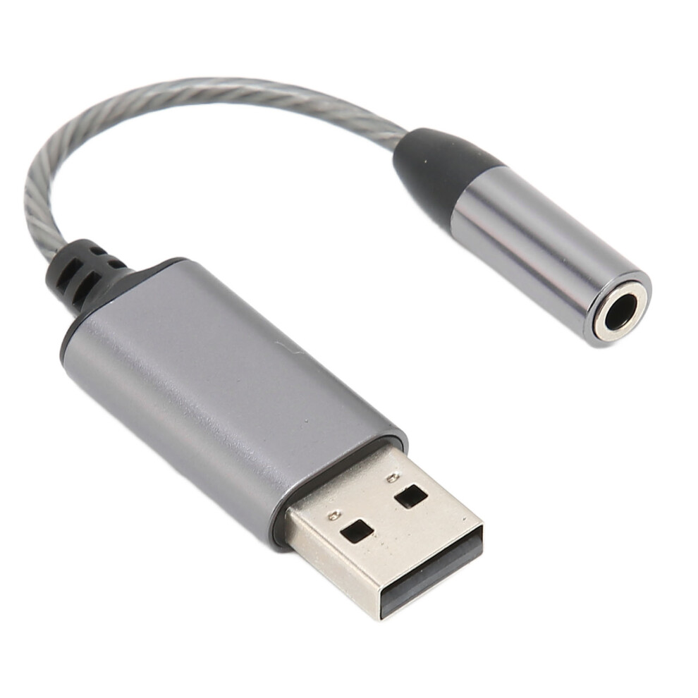 External Stereo Sound Card Usb To 3.5Mm Jack Adapter, Trrs Mic-Supported With Dac Chip For Gaming Music Calls, Compatible With Ps4 Ps5 Mac Pc Laptop 9773935661349