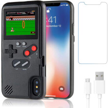 Vintage Gaming Retro-Hülle für Ihr Smartphone oder Tablet, selbstversorgend für klassischen Spielspaß unterwegs, kompatibel mit iPhone X/XS, 168