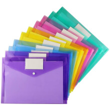 Polyethylen-Umschlag mit Druckknopfverschluss, Kunststoffumschläge für sichere Dokumentenverwaltung, verschiedene Farben, transparent für einfache
