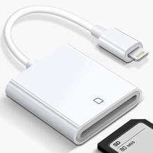 Lightning naar SD-kaart camera-lezeradapter, compatibel met Retina-schermen, universele foto- en videoformaten, snelle gegevensoverdracht voor iPhone