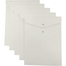 Dossiermappen met touwsluiting, draagbaar en duurzaam, scheurvast kraftpapier voor thuis en op kantoor (verpakking van 5)