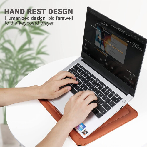Bolsa ultrafina para laptop de 13 a 13,5 polegadas, capa leve e compacta com porta-canetas elástico oculto, à prova d'água e resistente a 2