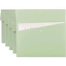 Organizador de documentos portátil, pasta sanfonada resistente à água com fecho de pressão, material plástico durável para armazenamento de