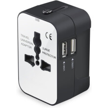 Globaler Reiseadapter, die ultimative Lösung zum gleichzeitigen Laden mehrerer Geräte auf Reisen, kompaktes Design mit USB-C-Ladeanschluss,