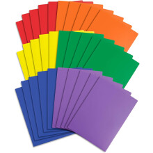 Pasta de bolso flexível de plástico, cores sortidas, resistente e durável, com compartimento para cartão de visita para documentos tamanho carta