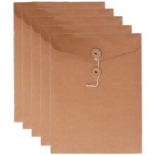 Organizador de Documentos, Envelopes de Papel Kraft Tamanho A4/Carta com Fecho de Cordão para Proteção Extra Durante o Envio, Armazenamento e