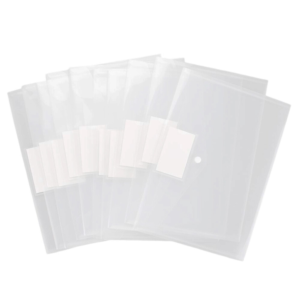 Colored Transparent Envelopes, Large Capacity Document Folder For Multipurpose Usage, Assorted Colors For Sorting, Snap Button Closure, Waterproof Pro 9176269815592