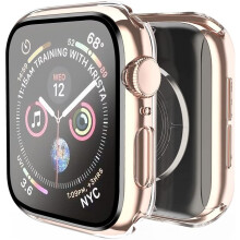 Hårdt PC-cover med fuld dækning og følsomhedsbevaring til Apple Watch-serien, 6/5/4/44 mm, stødsikker, transparent Direct