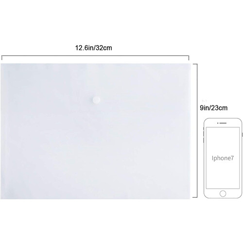 Polyester And Polypropylene (Pp) Envelopes, Clear A7 Size With Hook & Loop Closure For Convenient Access, Tear Resistant, 5 Pack 1