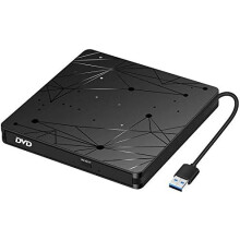 High-Speed Usb 3.0 External Dvd Drive, Advanced Burning Technology Ultra-Slim Dvd Rewriter For Pc, Laptop, Ultrabook, Desktop, Windows Xp, 2003, Vista