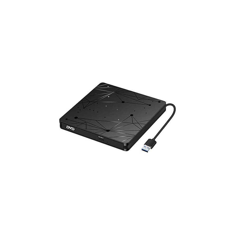 Innovative Optical Solution, Plug & Play External Cd/Dvd Drive For Pc, Laptop, Ultrabook, Desktop, Windows Xp, 2003, Vista, 7, 8, Linux, Mac Os, Usb 3 9012494626889
