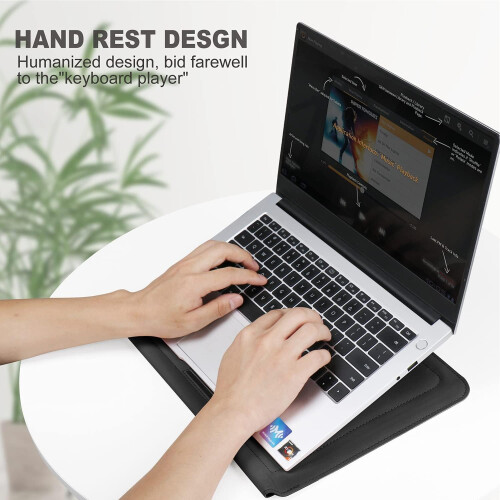 Bolsa ultrafina para laptop de 13 a 13,5 polegadas, capa leve e compacta com porta-canetas elástico oculto, à prova d'água e resistente a 2