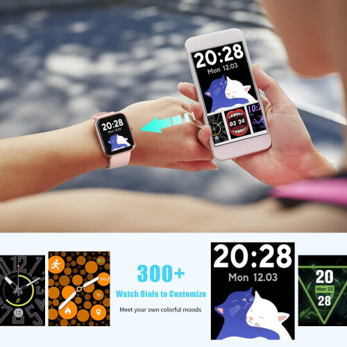 Έξυπνο ρολόι με Fitness Tracker, Bluetooth Call, IP68 Αδιάβροχο, 14 Λειτουργίες Αθλητισμού, Οθόνη HD, 2
