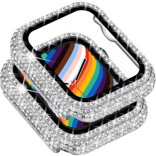 Moderne bling-cover til Apple Watch-serien 6/5/4 44 mm. Militærkvalitets beskyttelsesfilm sikrer stilfuld beskyttelse med uhindret funktionalitet.