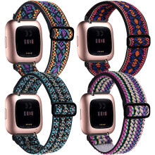 Miękkie opaski Fitbit Versa, materiał przyjazny dla skóry, wyjątkowy falisty styl, ulepszona regulowana konstrukcja, łatwa instalacja, trwałe