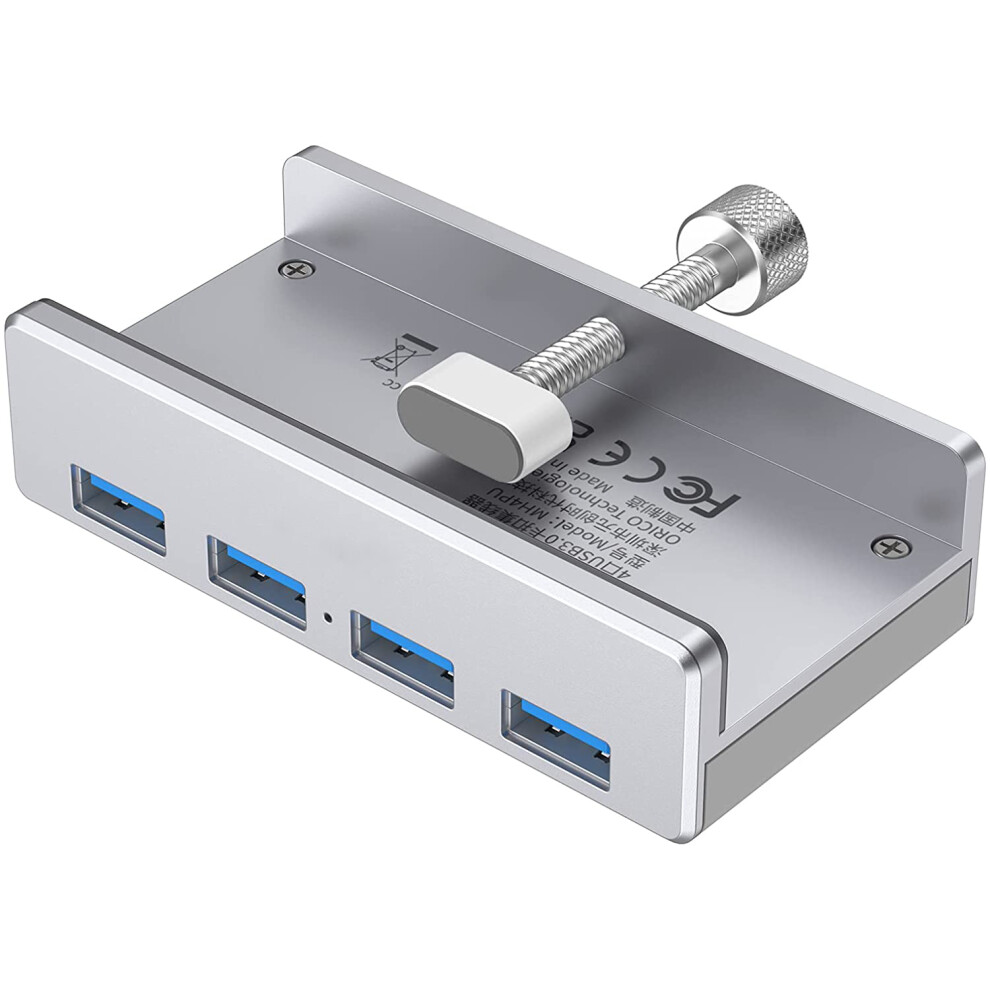 Adjustable Desk Clamp Usb 3.0 Hub, Multi Usb Port Expander With Hot-Swappable Feature, Space-Saving Design For Desktop, Pc, Table Edge, Data Transfer 9012494522914