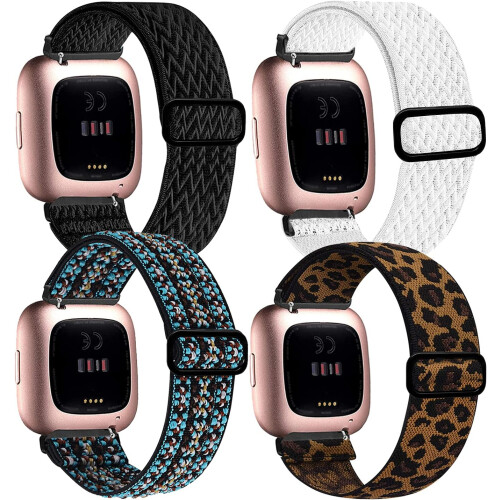 Ρυθμιζόμενες ελαστικές λωρίδες Fitbit Versa, ελαστικό νάιλον αναπνεύσιμο αθλητικό