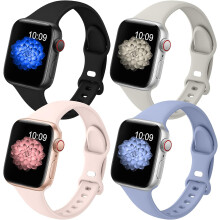 Ersättningsarmband, kompatibelt med Apple Watch Ultratunt, smalt silikonarmband, personlig design för kvinnor och män, enkel installation