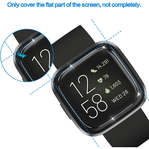 Προστατευτικό οθόνης συμβατό με Fitbit Versa2, η μεμβράνη Tpu κατά των φυσαλίδων 2