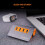 Superhurtig USB-hub til computer, højhastigheds dataoverførsel i aluminium med 4 10 Gbps porte og strømadapter til Windows Mac Linux, slank 7